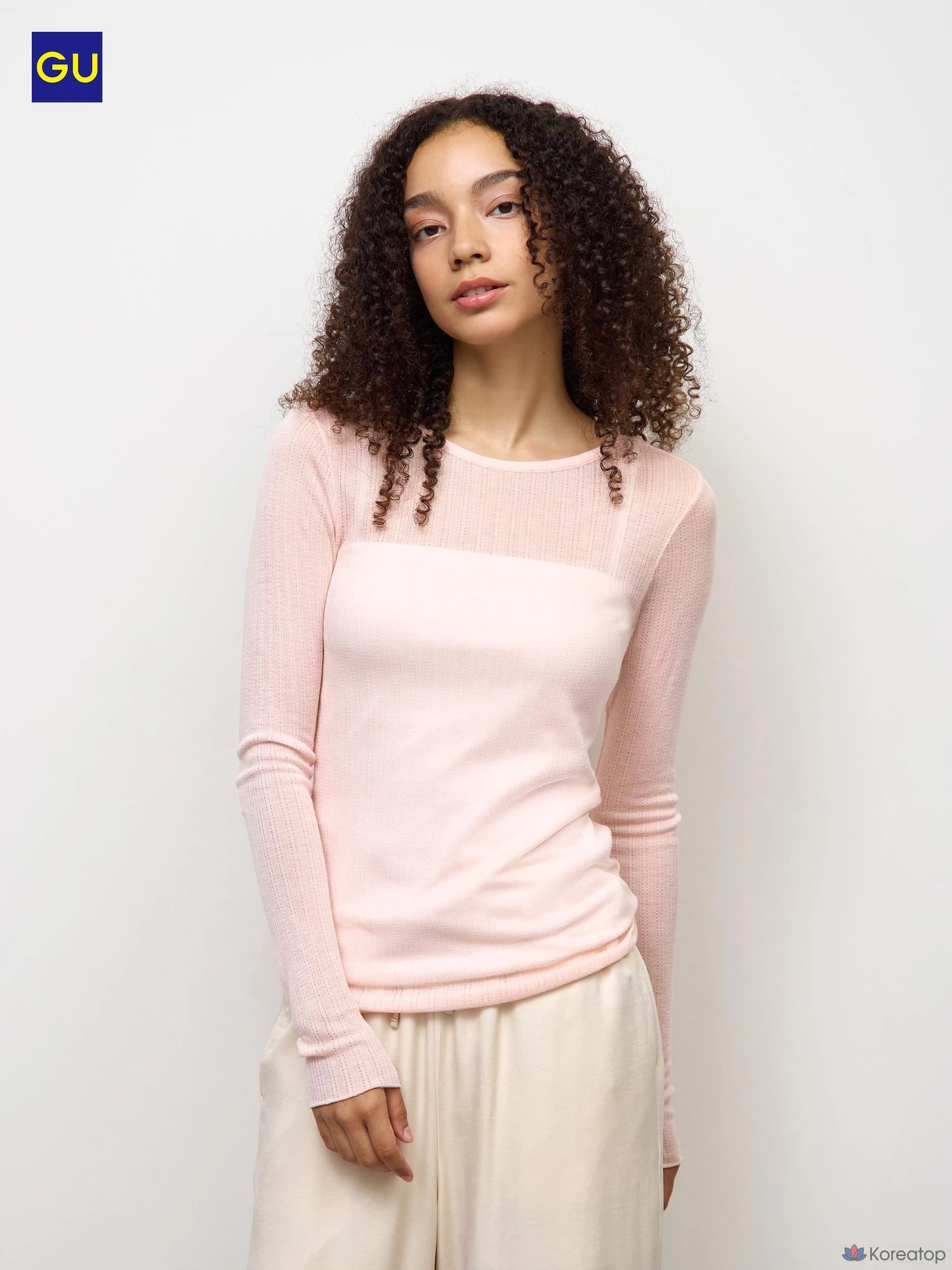 Футболка Uniqlo Warm Pointelle Crew Neck T