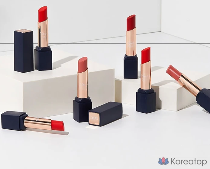 Матовая помада L'OCEAN Velouté Chiffon, 4 г, 1 шт., цвет «Полуночно-красный»., фото 4