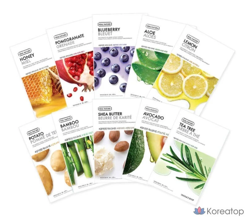 Тканевая маска для лица The Face Shop с огурцом, 1 упаковка, 1 шт.