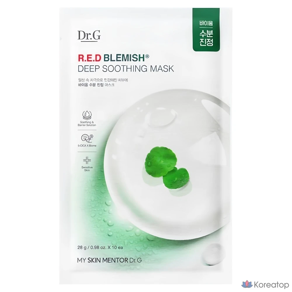 Успокаивающая маска Dr.G от красных пятен, 10 шт., 6 шт., фото 2