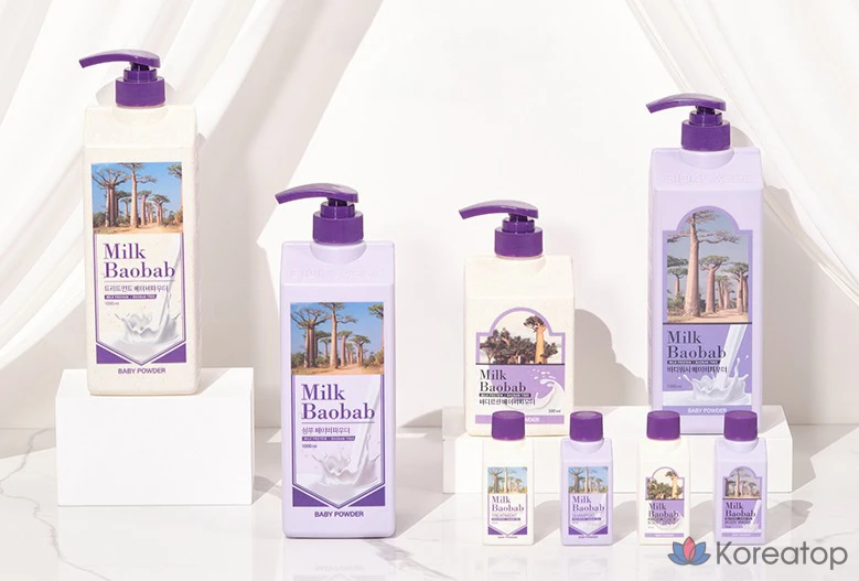 Лосьон для тела «Молоко Баобаб» с ароматом детской присыпки, 500 мл, 1 шт., фото 5