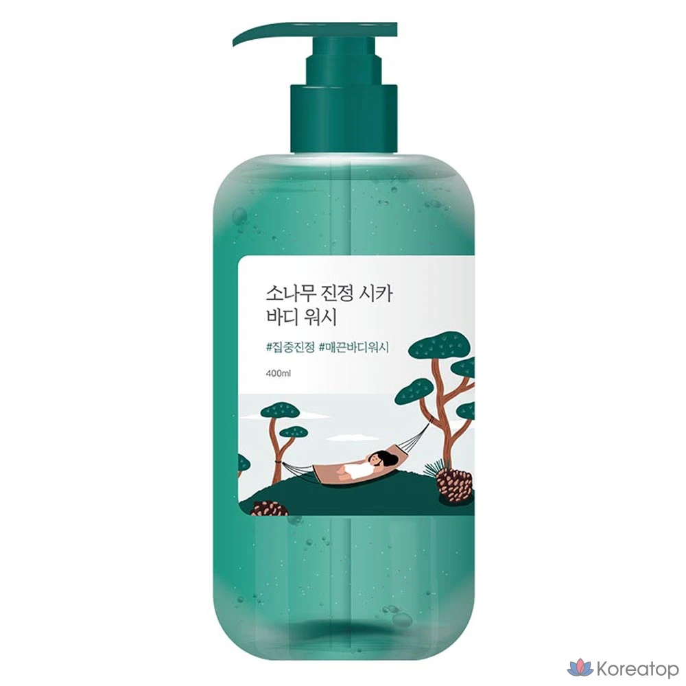 Гель для душа Round Lab Pine Calming Cica, 400 мл, 1 шт.