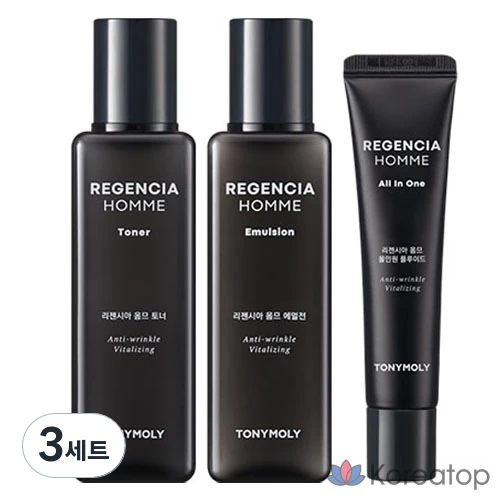 Набор средств по уходу за кожей Tony Moly Regencia Homme, 3 предмета, 3 комплекта