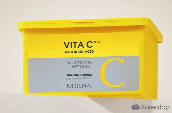 Тканевая маска для лица Missha Vita C Plus Daily Toning Sheet Mask, 30 шт., фото 2