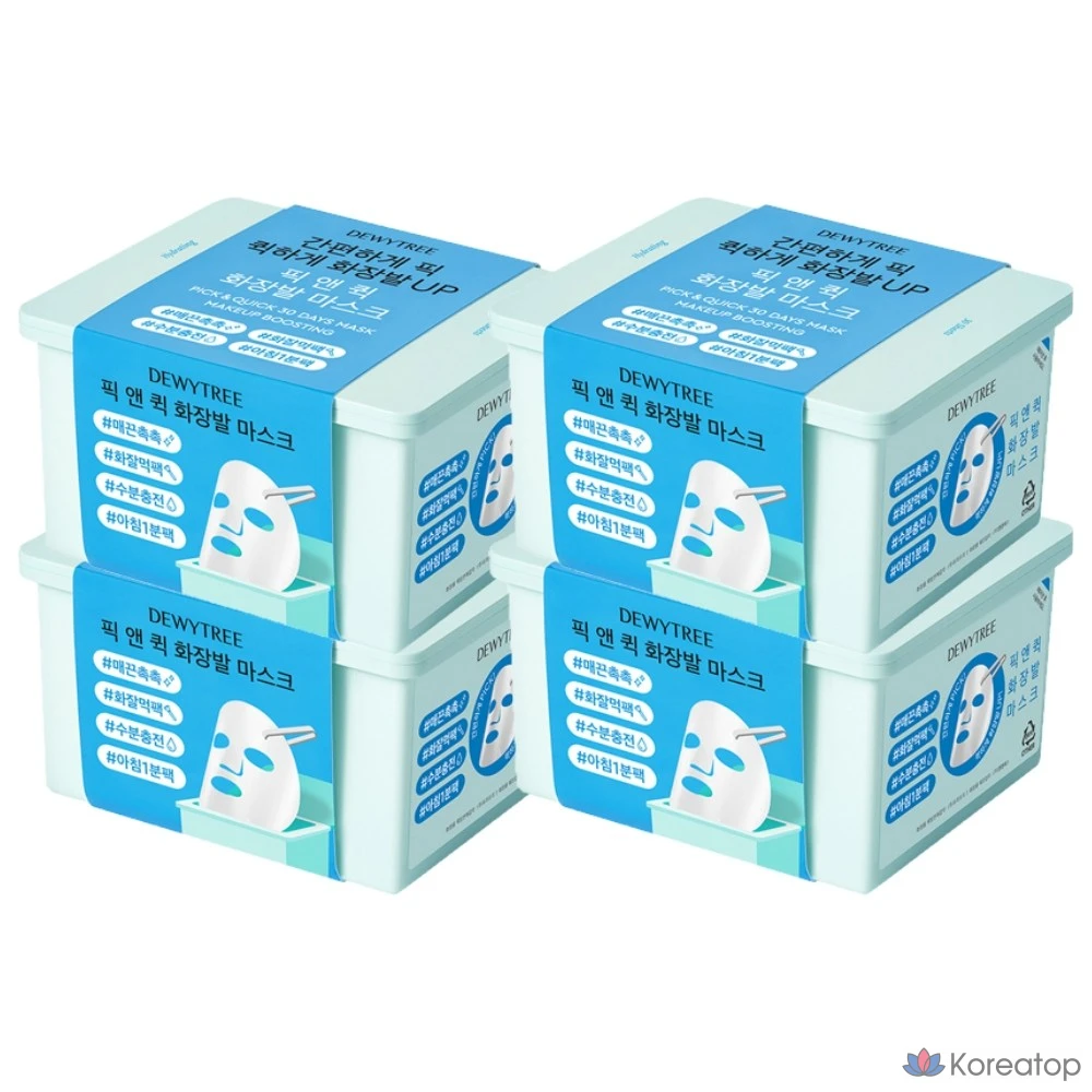 Маска для снятия макияжа Dewytree Pick & Quick Pull-Out, 30 штук, 4 упаковки