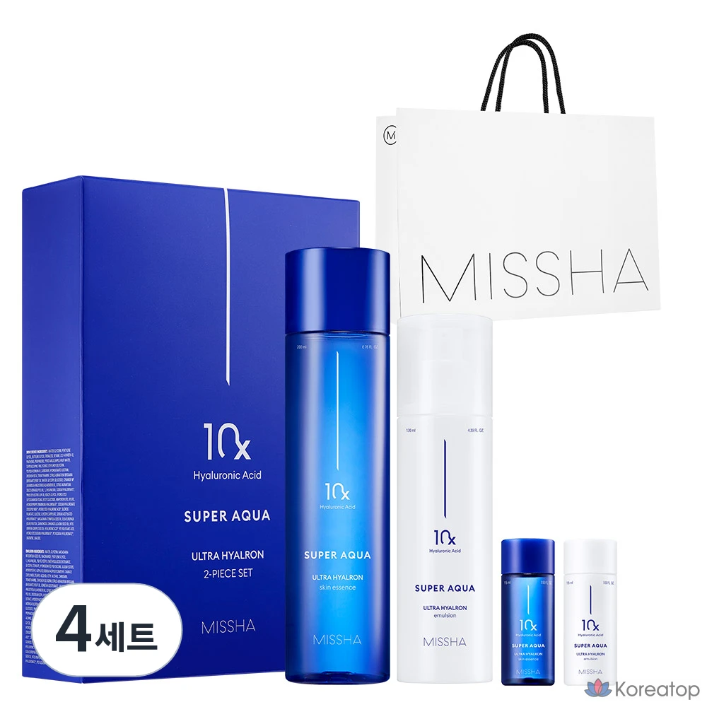 Missha Super Aqua Ultra Hyalon, 2 предмета, 4 комплекта.