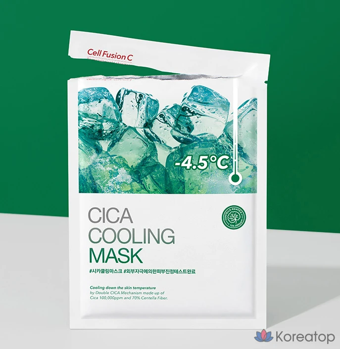 Охлаждающая маска Cellfusion C Cica (5 шт.) + охлаждающая подушечка Cica (10 шт.), 3 комплекта., фото 3