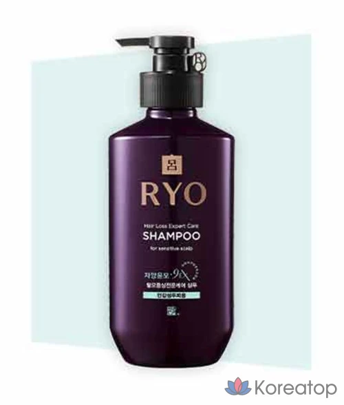 Шампунь Ryo Yangyunmo 9EX для лечения выпадения волос на чувствительной коже головы, 400 мл, 1 шт.