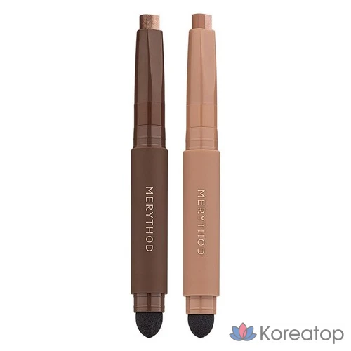 Набор двухцветных теней для век Merythod, оттенок «Золотистый орех» + «Королевский бежевый», 1 шт.