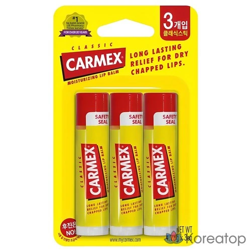 Бальзам для губ Carmex Classic Stick Original, вишневый, 4,25 г, 1 шт.