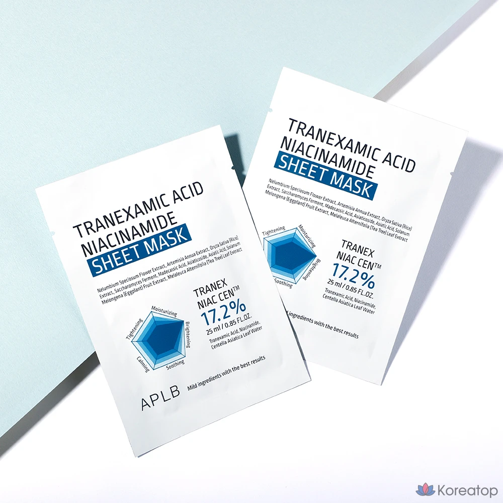 Тканевые маски APLB с транексамовой кислотой и ниацинамидом, 5 шт., 10 шт., фото 3