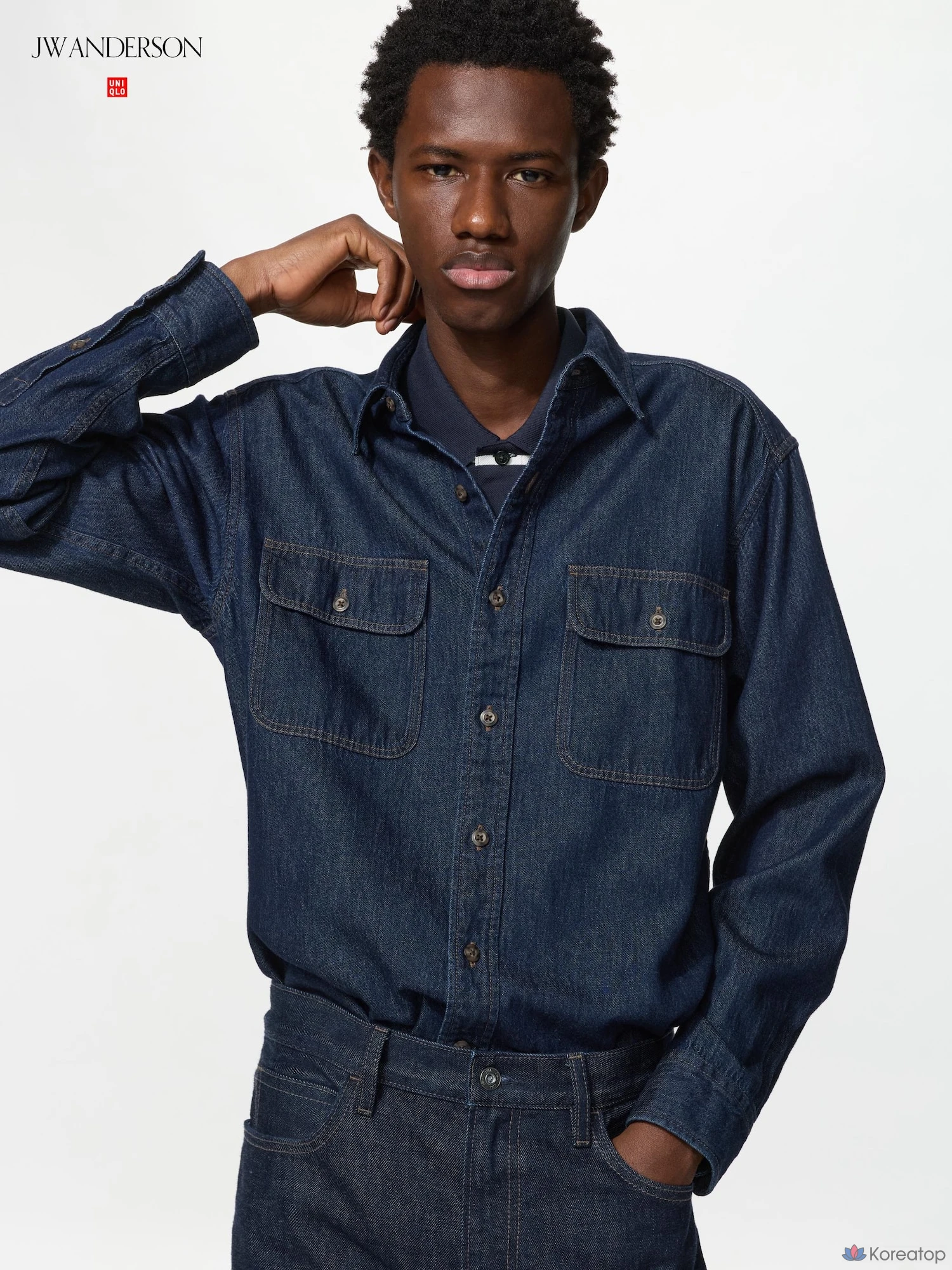 Джинсовая рубашка Uniqlo