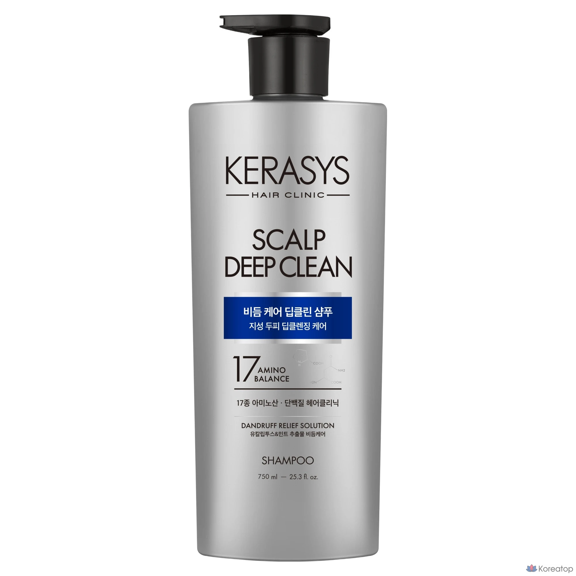 Шампунь KeraSys для глубокого очищения кожи головы с охлаждающим протеином и уходом за перхотью, 750 мл, 1 шт.