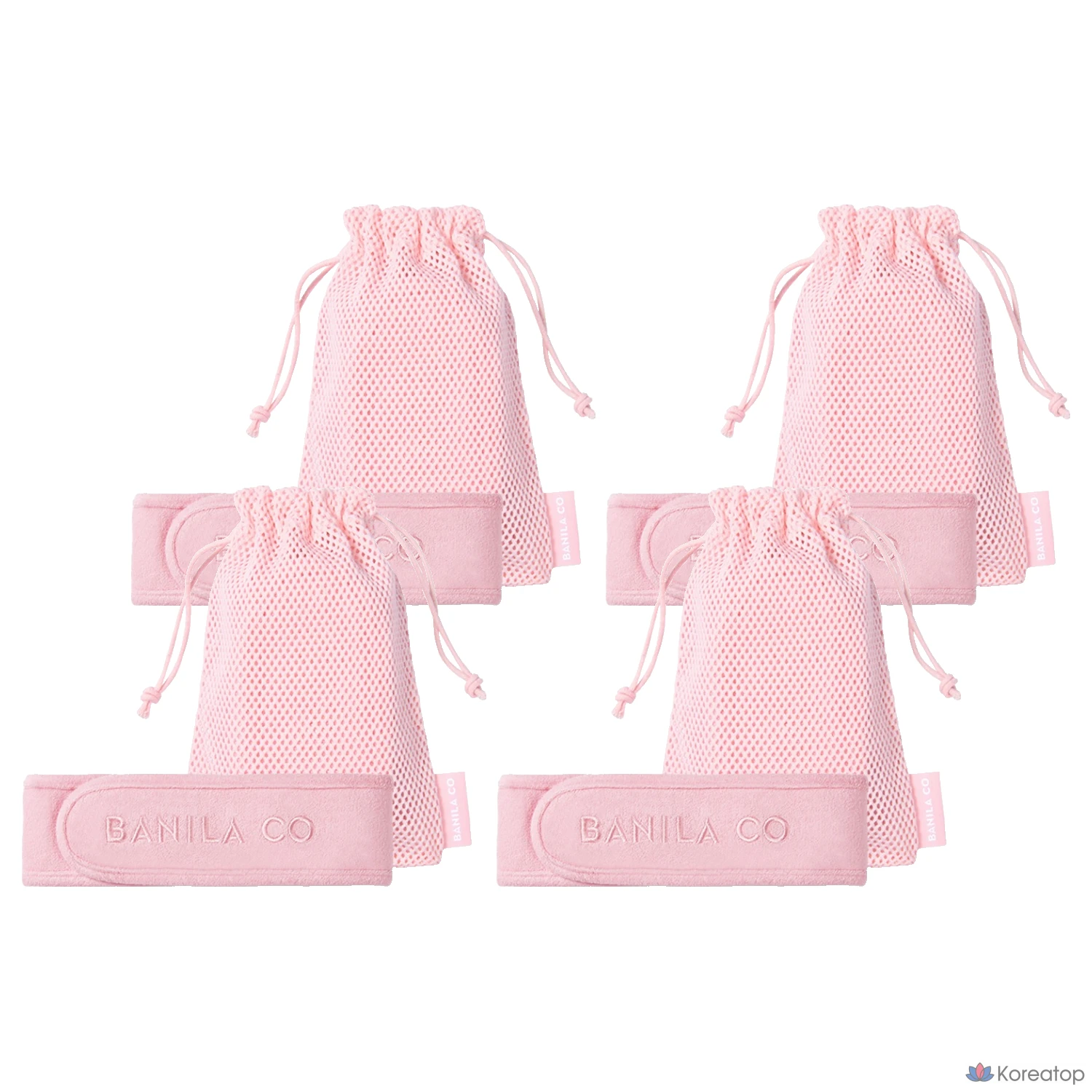 Набор для ухода BANILA CO Cleansing Band + Pouch Set, оттенок Pink, 4 шт.