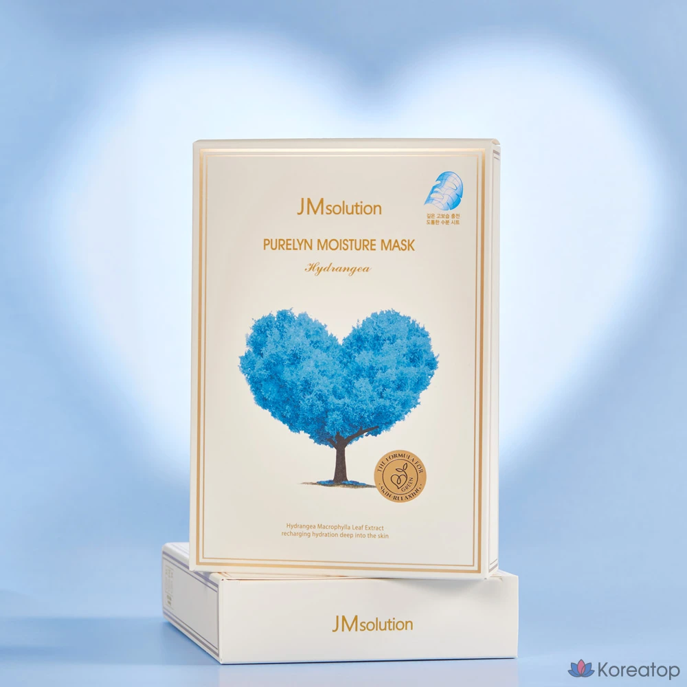 Набор из 4 масок JM Solution Purerin, успокаивающее увлажнение, придание жизненной силы, 2 комплекта (80 листов), фото 3