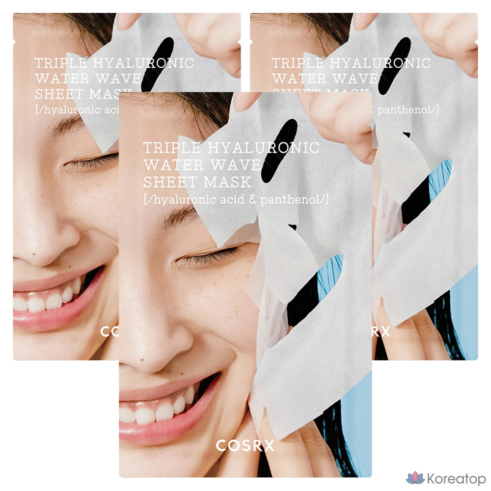 Тканевые маски COSRX Hydrium Triple Hyaluronic Water Wave, 1 упаковка, 3 упаковки