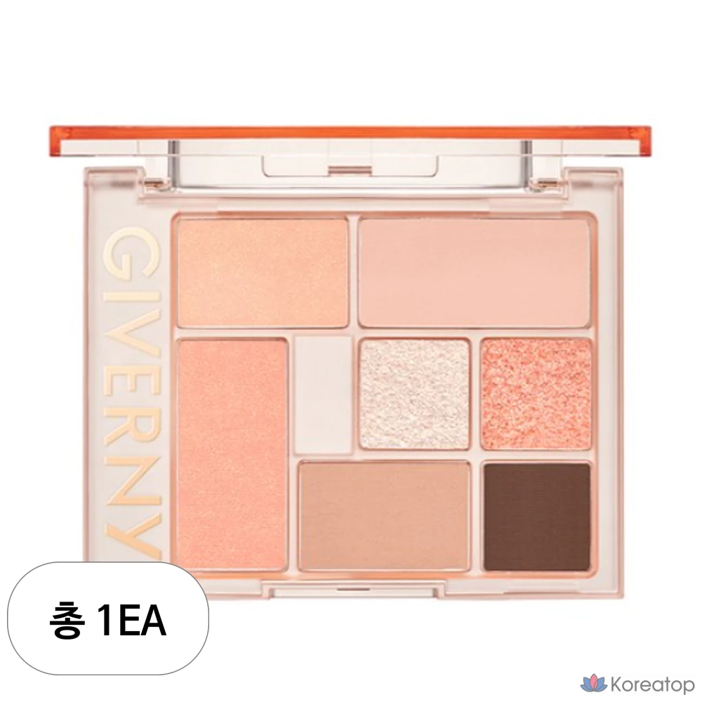 Палетка теней для век Giverny Nuance G, 8,2 г, 1 шт., № 3, персиково-белый.