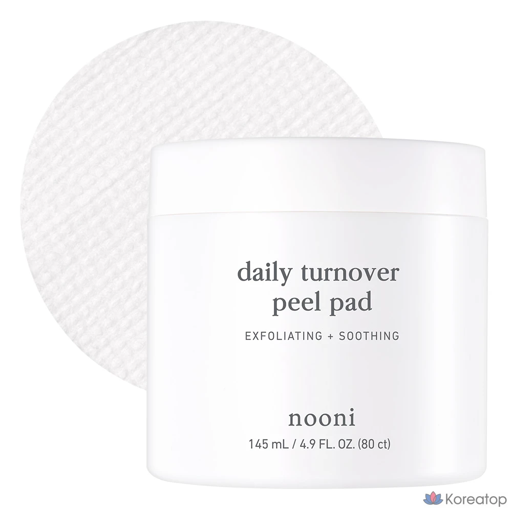 Nuni AHA Daily Pore Clearing Pad 145 мл, 80 листов, 1 упаковка