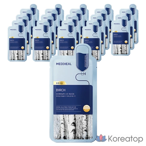 Маска для лица Mediheal Derma Plus Birch Mask, 10 штук, 2 упаковки
