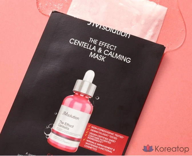 Набор успокаивающих масок JM Solution The Effect с центеллой, 5 и 10 штук., фото 3