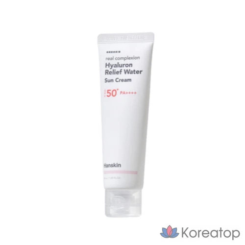 Солнцезащитный крем HANSKIN Real Complexion Hyaluronic Relief Water Sunscreen SPF50+ PA++++, 100 мл, 1 шт.
