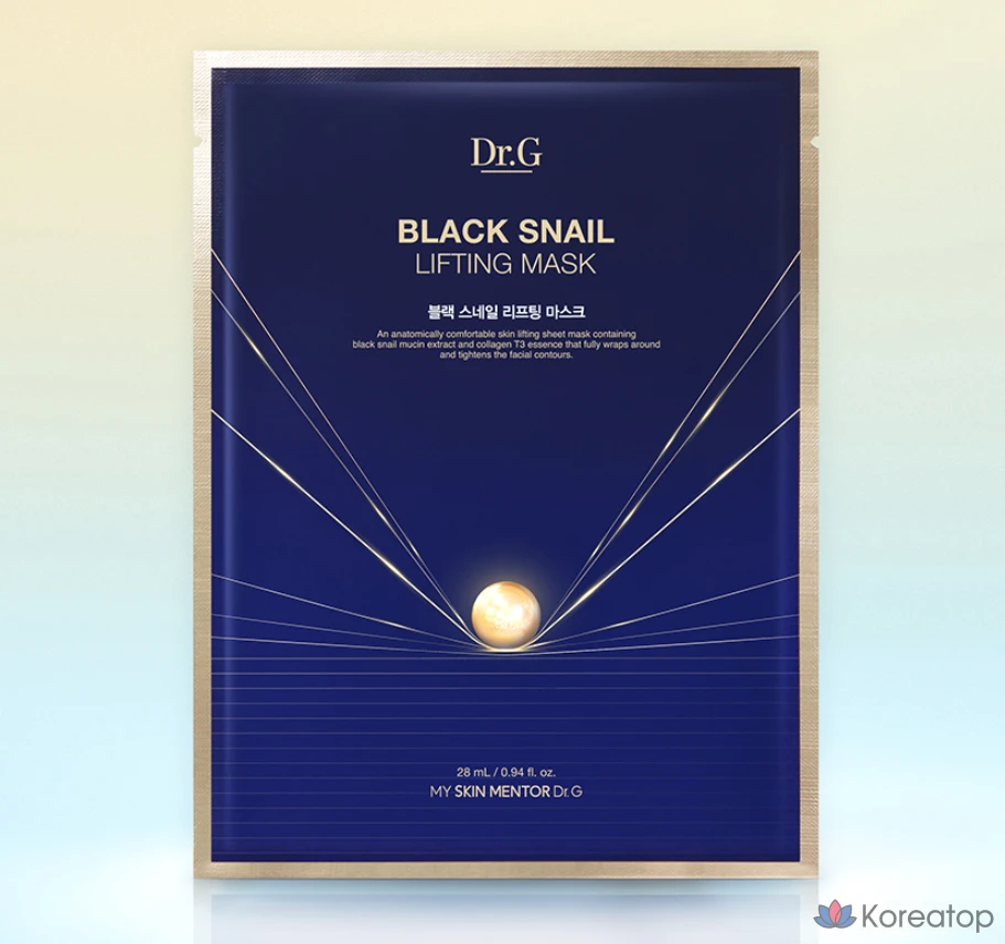 Подтягивающая маска Dr.G Black Snail, 5 шт., 6 шт., фото 2