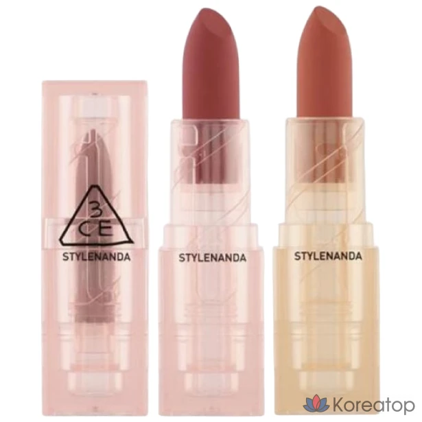 3CE Мягкая матовая помада #ТЕПЛЫЙ против ХОЛОДНОГО, ДЫМЧАТО-РОЗОВЫЙ, 3,5 г, 1 шт.