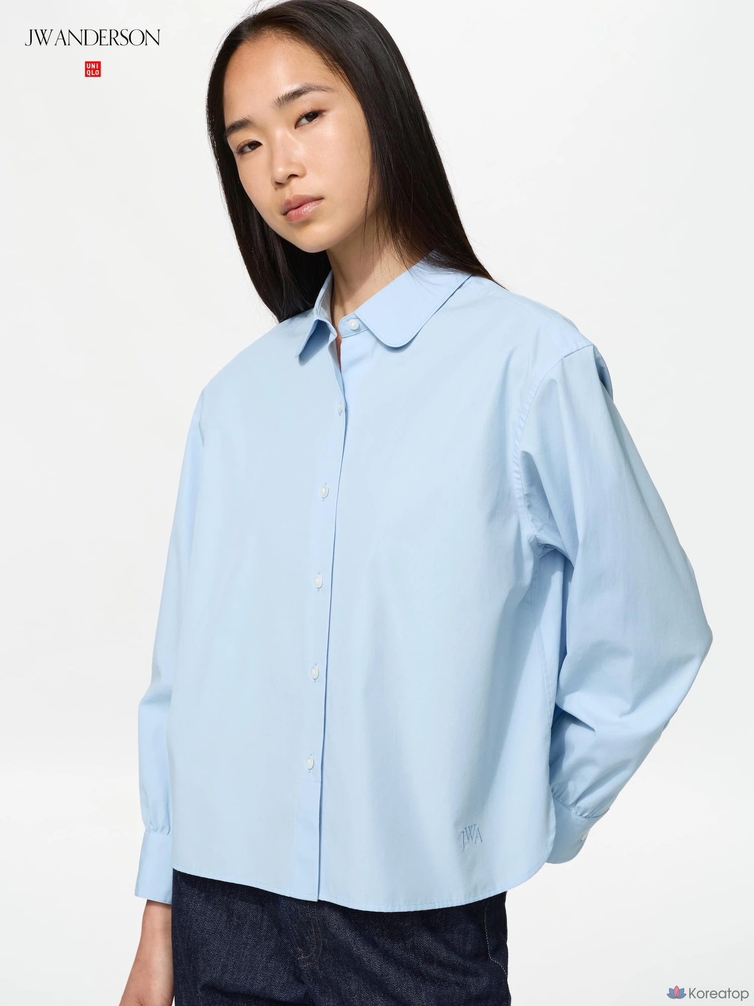 Рубашка Uniqlo Cotton Volume Sleeve Shirt