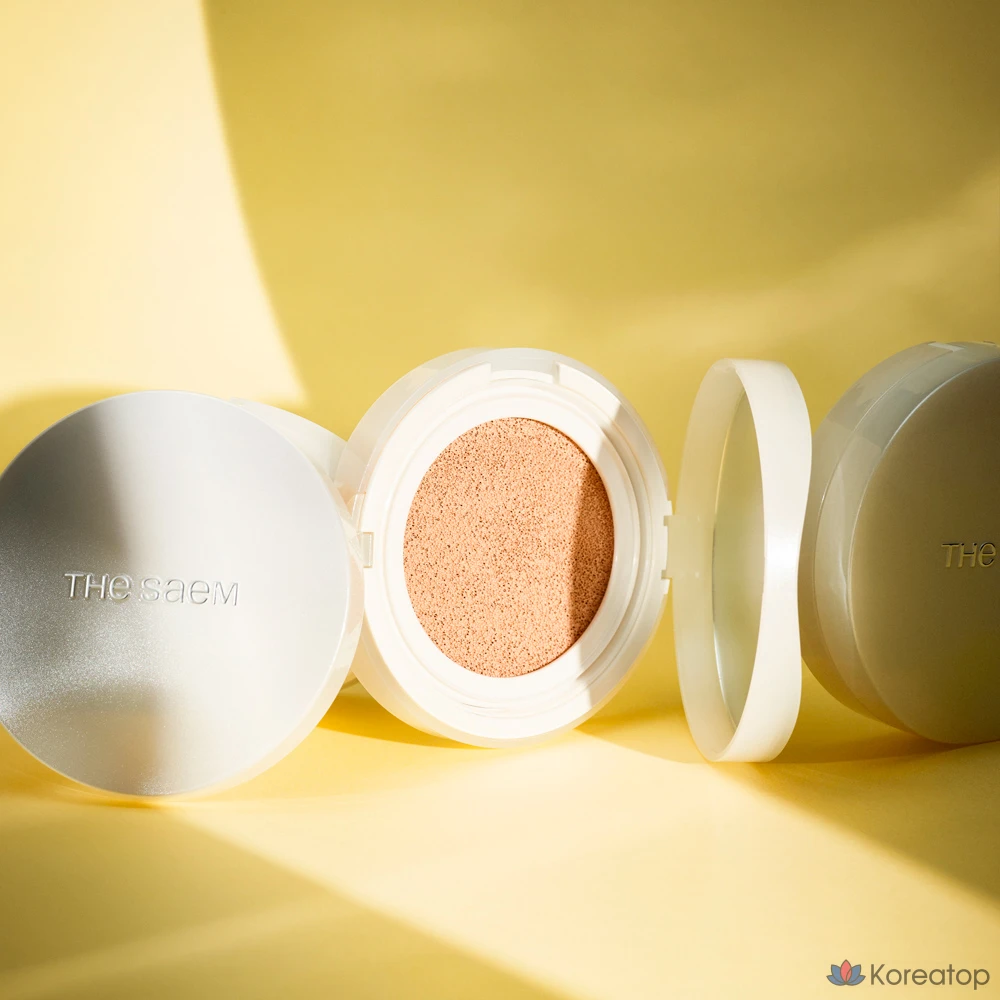 Набор The Saem Skin Perfection Glutathione Toning Cushion 12g + сменный блок 12g, 19N Clear Beige, 1 шт.