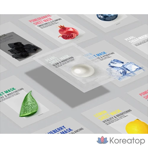 Набор масок для лица Silver Purity Pearl Mask, 1 упаковка, 120 листов., фото 7