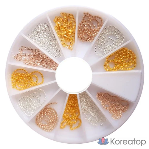 Набор украшений Wonjin Stone Parts Set 2, цепочка с шариками 031, 1 шт.