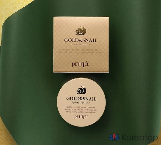 Гидрогелевые патчи для глаз Petitfee Gold &amp; Snail, 60 листов, 1 упаковка