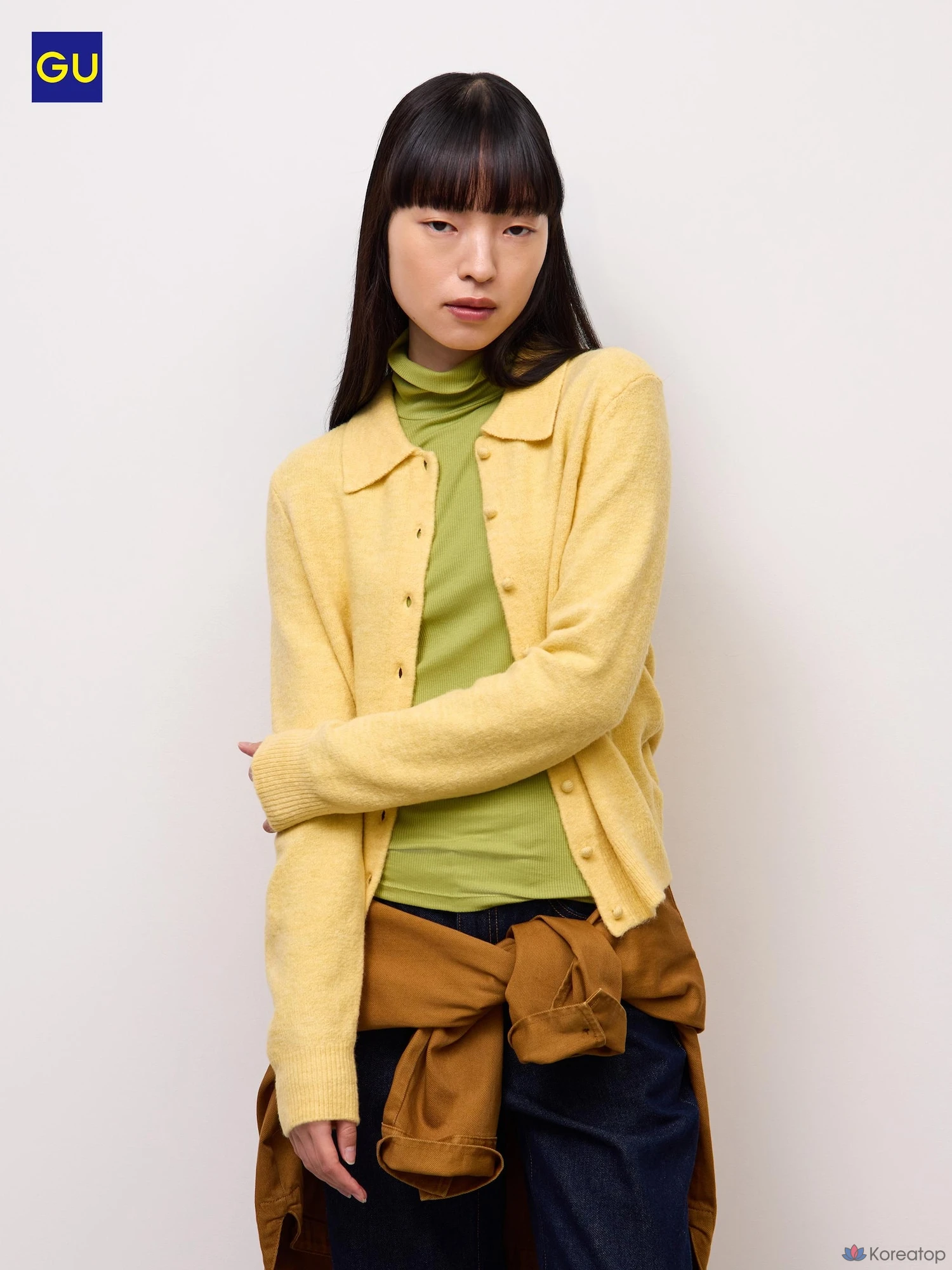 Кардиган Uniqlo Puppy Touch Knit Polo Cardigan