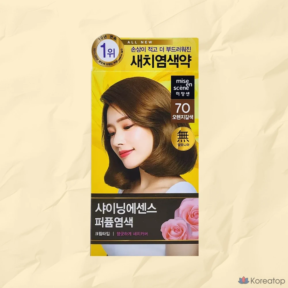 Краска для волос Mise en Scene All New Shining Essence, 100 г, оранжево-коричневый цвет, 1 шт.