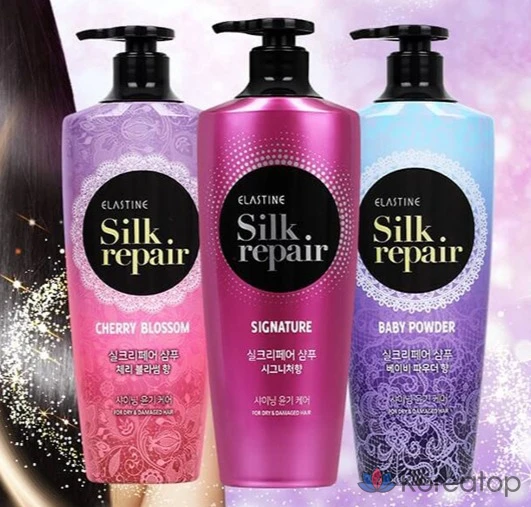 Шампунь Elastine Silk Repair с ароматом детской присыпки, 400 мл, 1 шт.