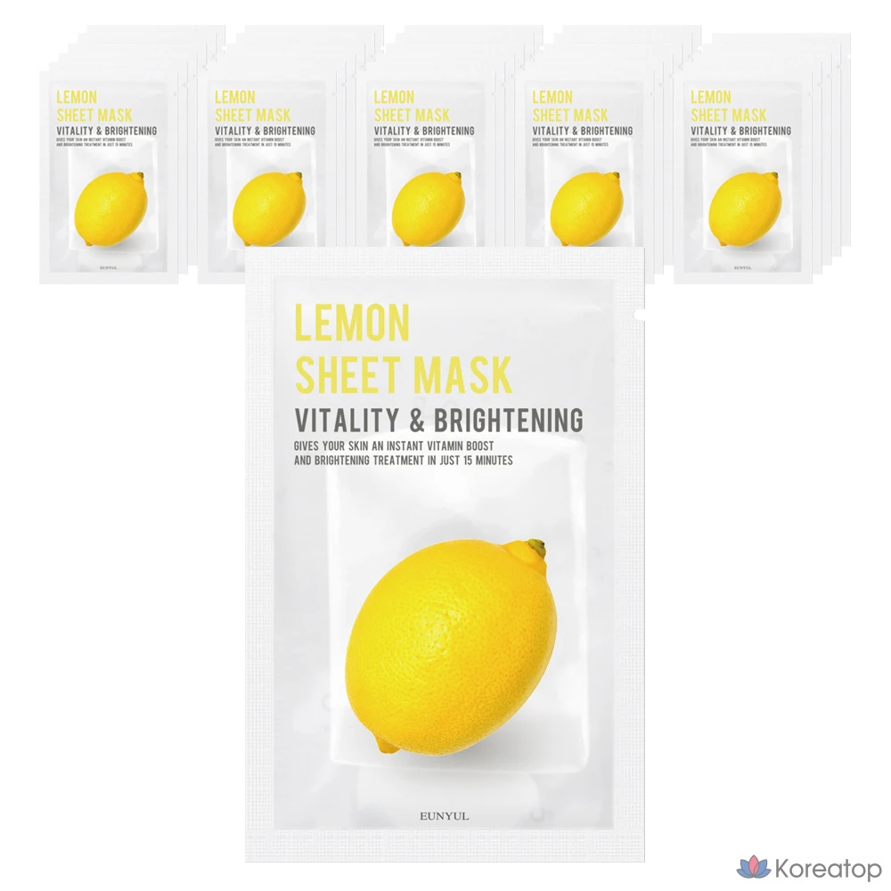 Набор масок для лица Eunyul Purity с лимоном, 1 упаковка, 90 листов.
