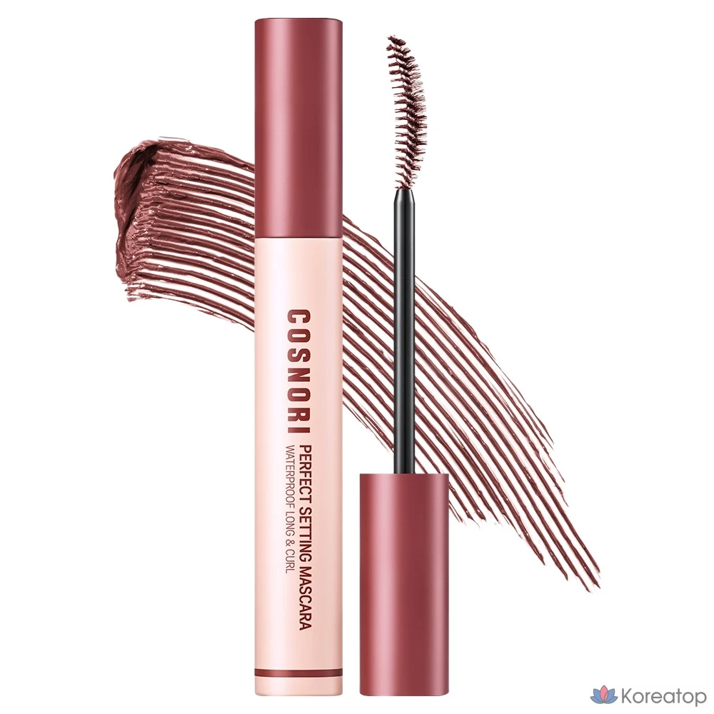 Водостойкая тушь для ресниц Cosnori Perfect Setting Waterproof Long & Curl Mascara, 7 мл, оттенок 06 Urban Red, 1 шт.