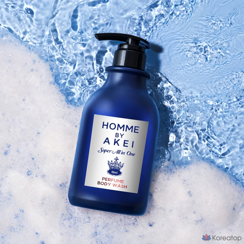 Набор Akei Derma+ Homme Super All-in-One Body Wash с ароматом сенсеферомонов и шариками для душа, 550 мл, 1 шт.