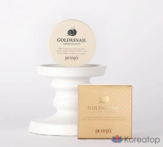 Гидрогелевые патчи для глаз Petitfee Gold &amp; Snail, 60 листов, 1 упаковка