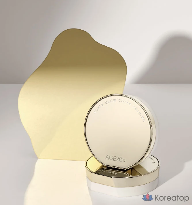 Тональный крем-кушон Noble Glow Cover Cushion Foundation 12 г, сменный блок 12 г, № 21, нейтральный цвет слоновой кости, 1 шт., фото 9