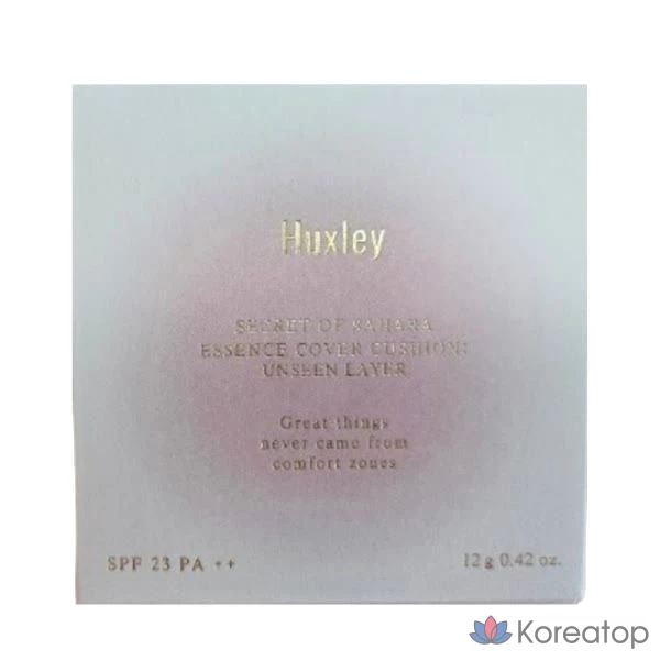 Тональный крем-кушон Huxley Essence Cover Cushion Pact Foundation, 12 г, оттенок «Пустынный персик», 1 шт.