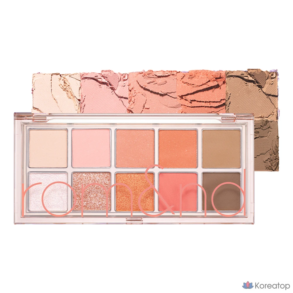 Палетка теней для век ROM&ND Better Than Palette, оттенок 08 Peach Dahlia Garden, 1 шт.