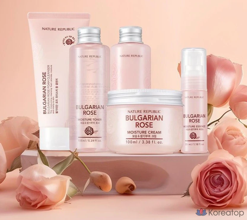 Набор средств по уходу за кожей Nature Republic «Болгарская роза», 3 комплекта., фото 3