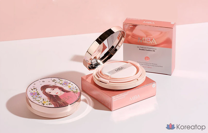 Тональный крем Miba Ion Calcium Double Cushion Foundation RX 25 г + сменный блок 25 г, № 21 Bright Skin, 1 шт., фото 7