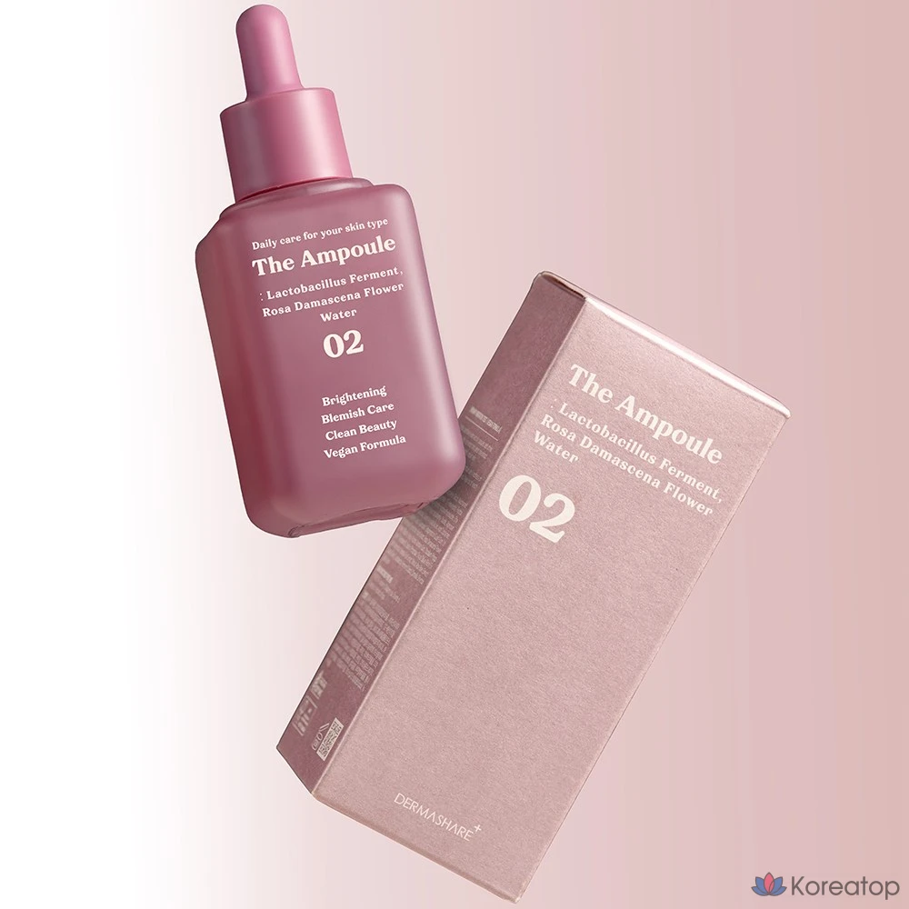 Dermashare Ампульная веганская сыворотка для ухода за пятнами на основе лактобактерий Дамасской розы, 10 шт, 60 мл, фото 6