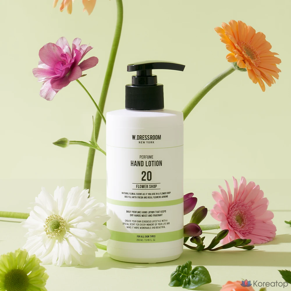 Парфюмерный лосьон для рук W.Dressroom, 20 мл, цветочный аромат, 1 шт., 280 мл.