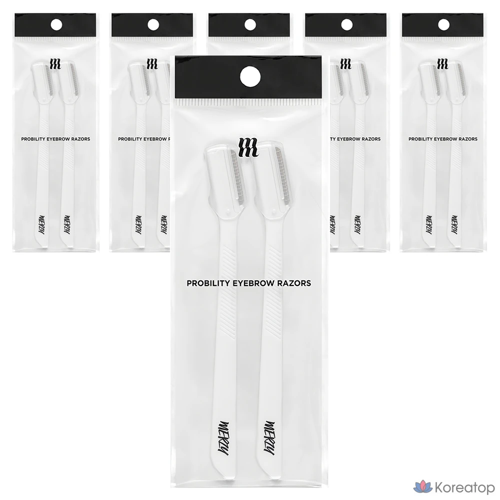 Набор из 6 белых ножей для коррекции бровей MERZY Probility.