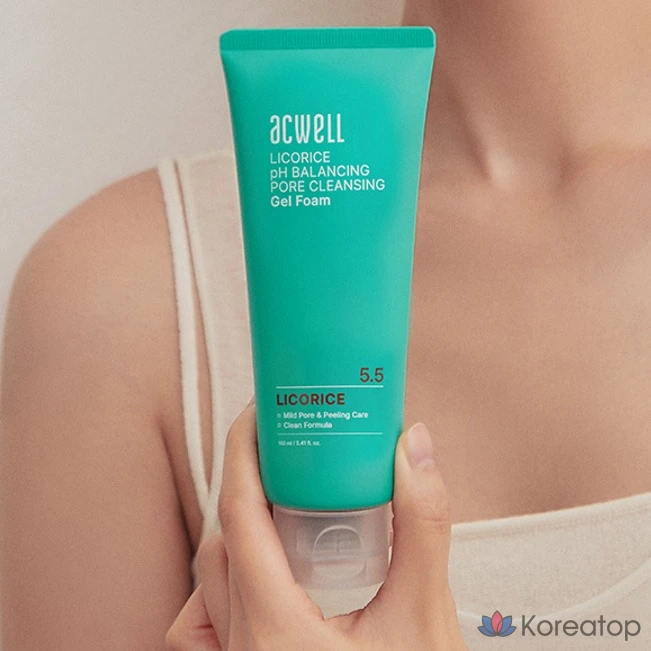 Очищающий гель-пенка для пор Acwell Licorice Water PH Balancing Pore Cleansing Gel Foam, 160 мл, 1 шт.