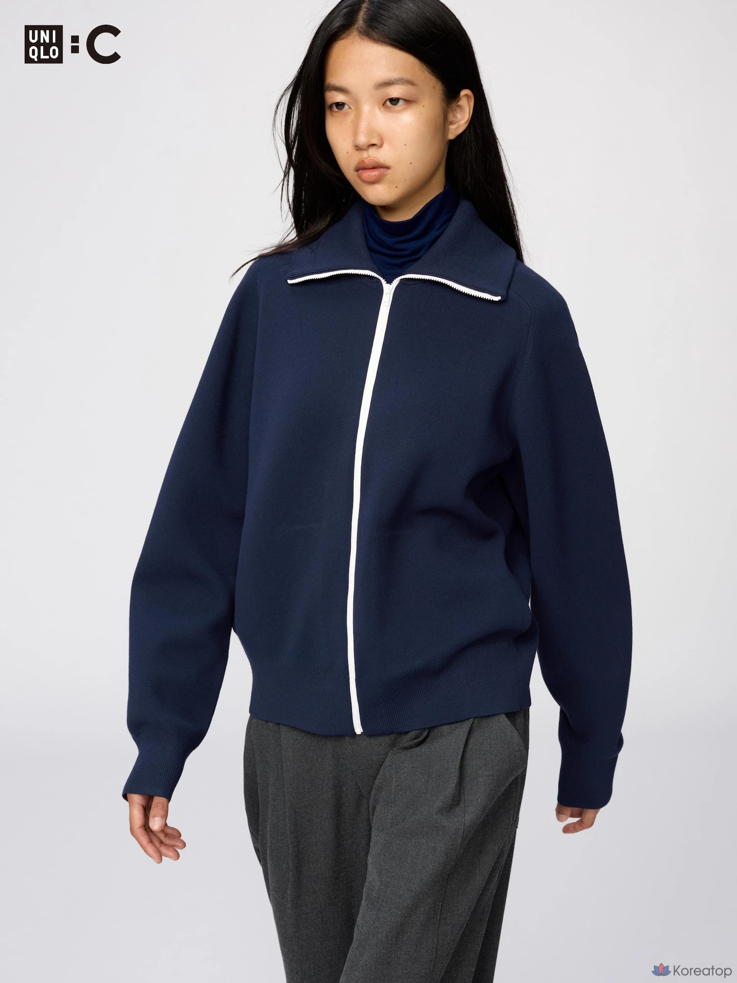 Кардиган на молнии Uniqlo Milano Rib Full Zip