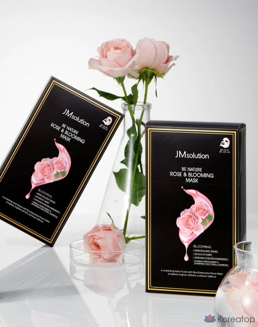 Маска для лица JM Solution Be Nature Rose & Blooming Mask, 10 штук, 2 упаковки., фото 4